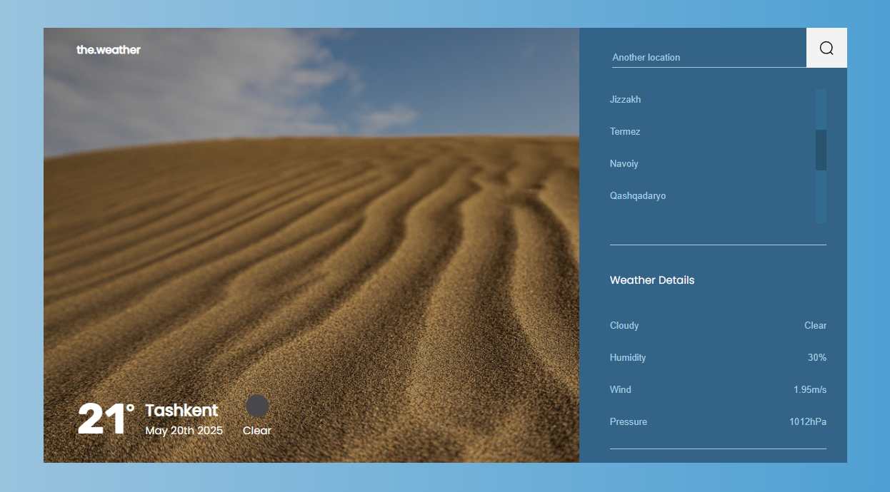 Weatherly – Live Weather Forecast 🌤️